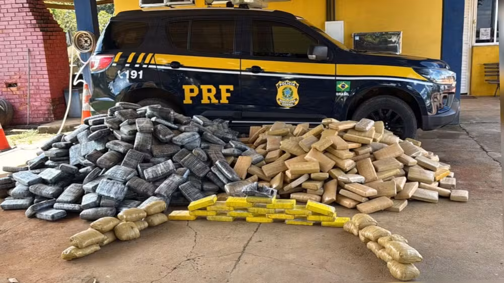 PRF apreende mais de 1 tonelada de drogas na BR-364