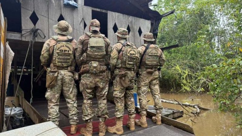 PF e Ibama combatem garimpo ilegal no Rio Madeira